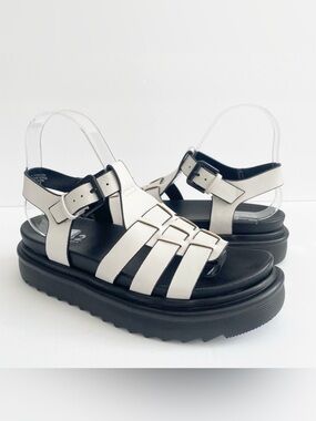 Women's White Platform Chunky Sandals Lug Sole Fisherman Summer Women’s 7 NEW